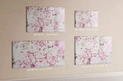 Tableau magnétique pour dessiner avec motif de fleurs décoratives