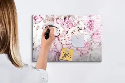 Tableau magnétique pour dessiner avec motif de fleurs décoratives