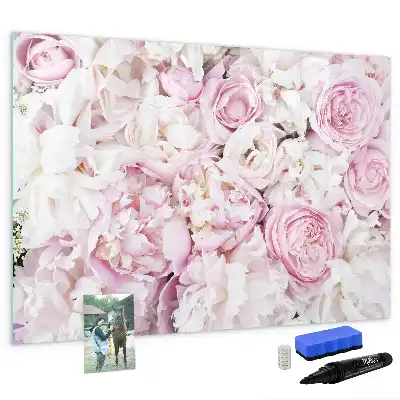 Tableau magnétique pour dessiner avec motif de fleurs décoratives