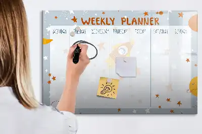 Tableau magnétique à dessiner planificateur de la semaine