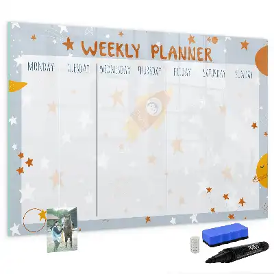 Tableau magnétique à dessiner planificateur de la semaine