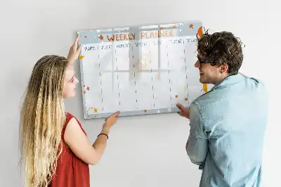 Tableau magnétique à dessiner planificateur de la semaine