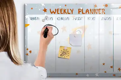 Tableau magnétique à dessiner planificateur de la semaine