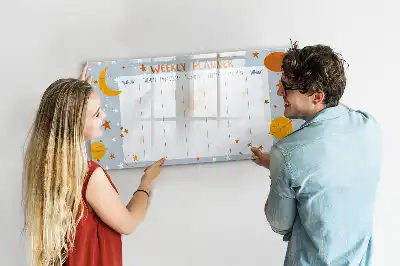Tableau magnétique à dessiner planificateur de la semaine