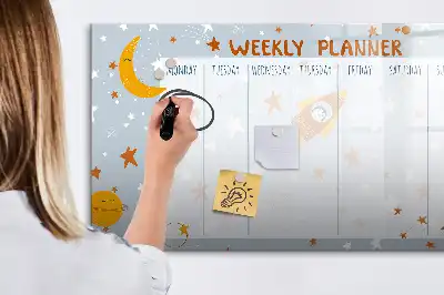 Tableau magnétique à dessiner planificateur de la semaine