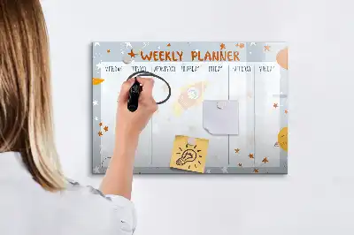 Tableau magnétique à dessiner planificateur de la semaine