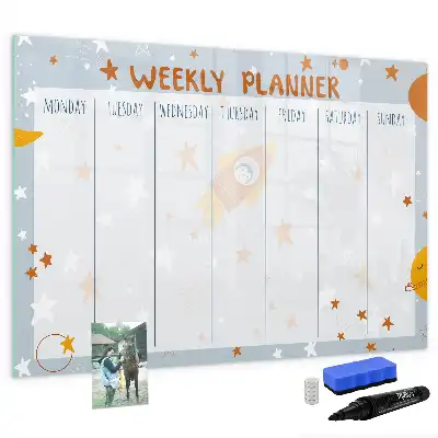 Tableau magnétique à dessiner planificateur de la semaine