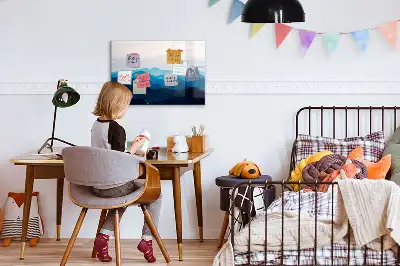 Tableau magnétique à dessiner modèle aquarelle d'eau