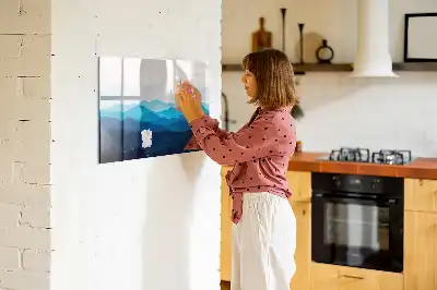 Tableau magnétique à dessiner modèle aquarelle d'eau