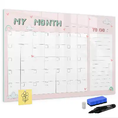 Planificateur mensuel magnétique pour enfants tableau de dessin