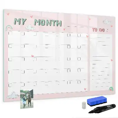 Planificateur mensuel magnétique pour enfants tableau de dessin
