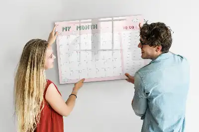 Planificateur mensuel magnétique pour enfants tableau de dessin
