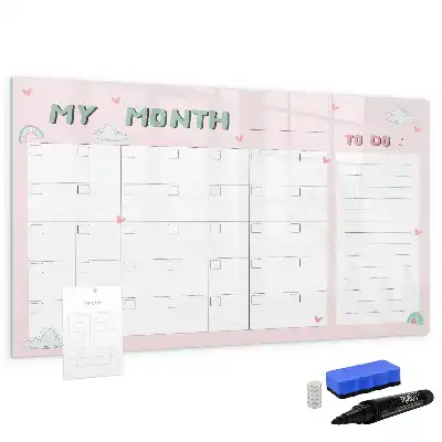 Planificateur mensuel magnétique pour enfants tableau de dessin