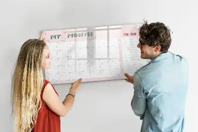 Planificateur mensuel magnétique pour enfants tableau de dessin