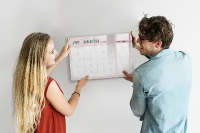 Planificateur mensuel magnétique pour enfants tableau de dessin