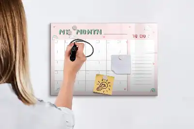 Planificateur mensuel magnétique pour enfants tableau de dessin