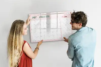 Planificateur mensuel magnétique pour enfants tableau de dessin