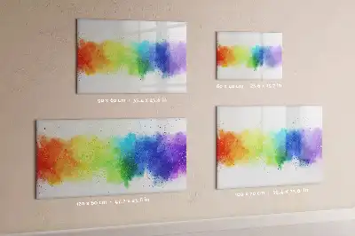 Tableau magnétique pour dessiner motif arc-en-ciel abstrait