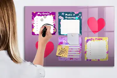 Tableau magnétique à dessiner modèle notes effrayantes
