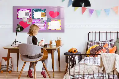 Tableau magnétique à dessiner modèle notes effrayantes