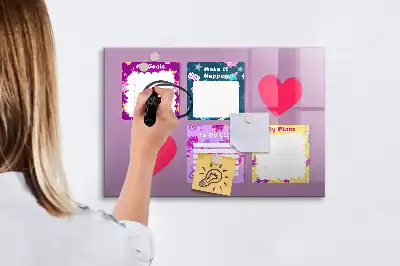 Tableau magnétique à dessiner modèle notes effrayantes