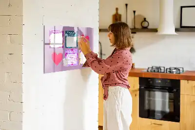 Tableau magnétique à dessiner modèle notes effrayantes