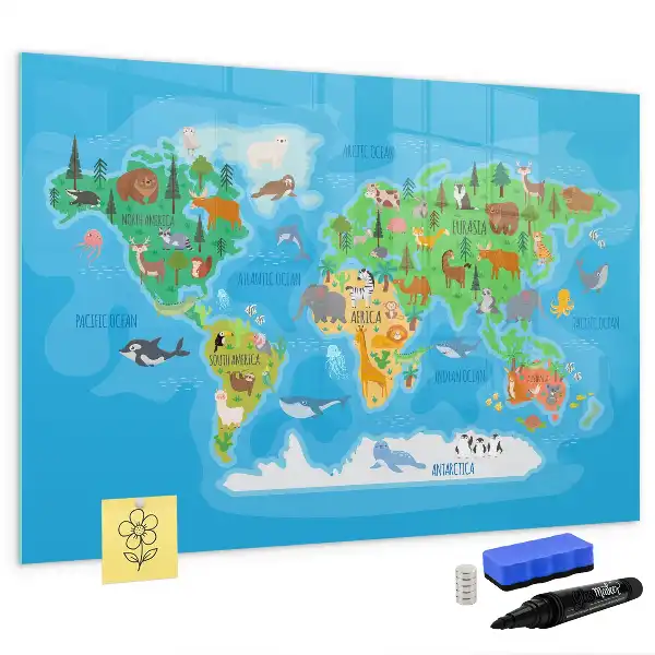 Tableau magnétique pour dessiner motif carte en dessin animé