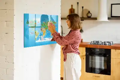 Tableau magnétique pour dessiner motif carte en dessin animé