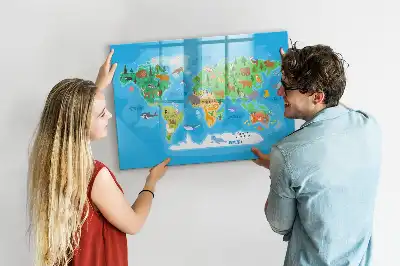 Tableau magnétique pour dessiner motif carte en dessin animé