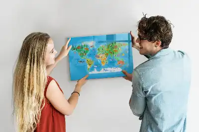 Tableau magnétique pour dessiner motif carte en dessin animé