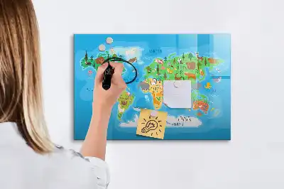 Tableau magnétique pour dessiner motif carte en dessin animé