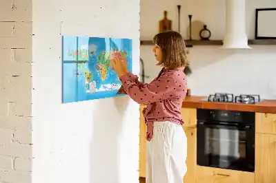 Tableau magnétique pour dessiner motif carte en dessin animé