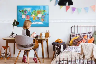 Tableau magnétique pour dessiner motif carte en dessin animé