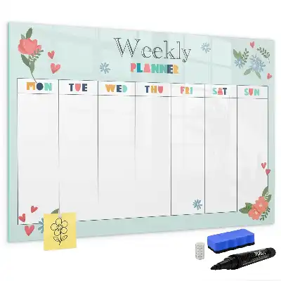 Planificateur hebdomadaire tableau magnétique à dessiner