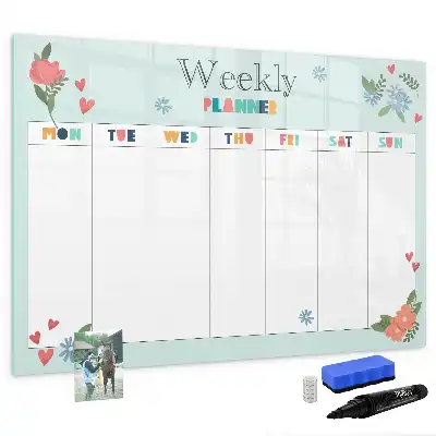 Planificateur hebdomadaire tableau magnétique à dessiner