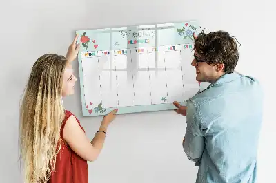 Planificateur hebdomadaire tableau magnétique à dessiner