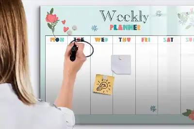 Planificateur hebdomadaire tableau magnétique à dessiner
