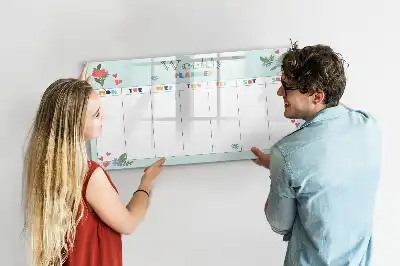 Planificateur hebdomadaire tableau magnétique à dessiner