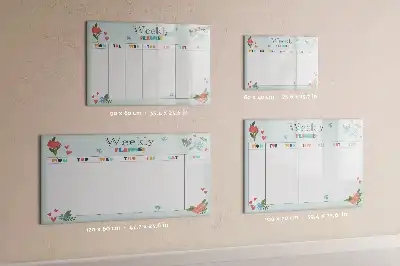 Planificateur hebdomadaire tableau magnétique à dessiner