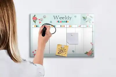 Planificateur hebdomadaire tableau magnétique à dessiner