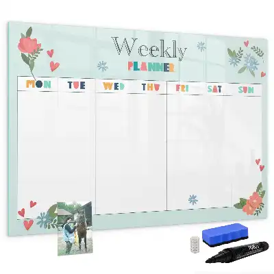 Planificateur hebdomadaire tableau magnétique à dessiner