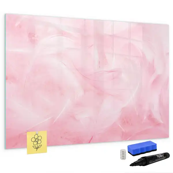 Tableau magnétique pour dessiner motif abstraction de plumes