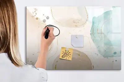 Tableau magnétique à dessiner modèle taches d'aquarelle