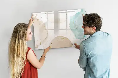 Tableau magnétique à dessiner modèle taches d'aquarelle