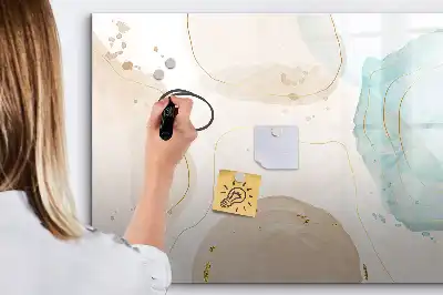Tableau magnétique à dessiner modèle taches d'aquarelle