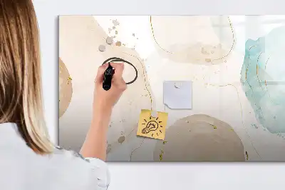 Tableau magnétique à dessiner modèle taches d'aquarelle