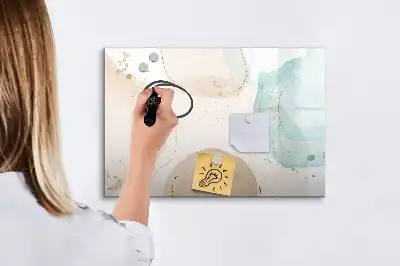 Tableau magnétique à dessiner modèle taches d'aquarelle