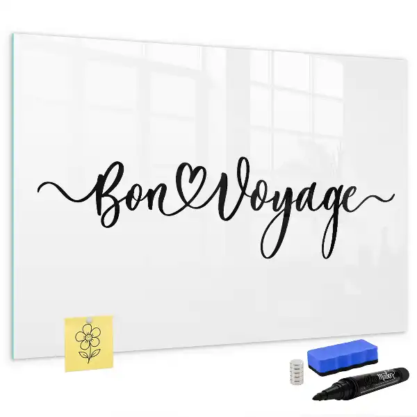 Tableau magnétique à dessiner motif Bon voyage