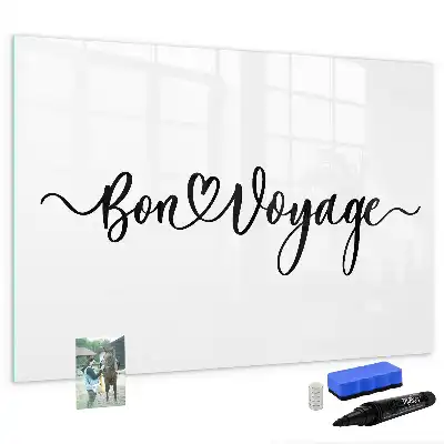 Tableau magnétique à dessiner motif Bon voyage