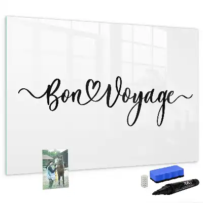 Tableau magnétique à dessiner motif Bon voyage